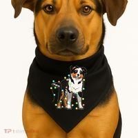 Christmas Lights Australian Shepherd Dog Lover Xmas Gift Cute Gift USA-Made Doggie Bandana thumb 1