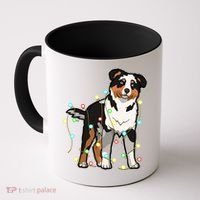 Christmas Lights Australian Shepherd Dog Lover Xmas Gift Cute Gift Coffee Mug thumb 0