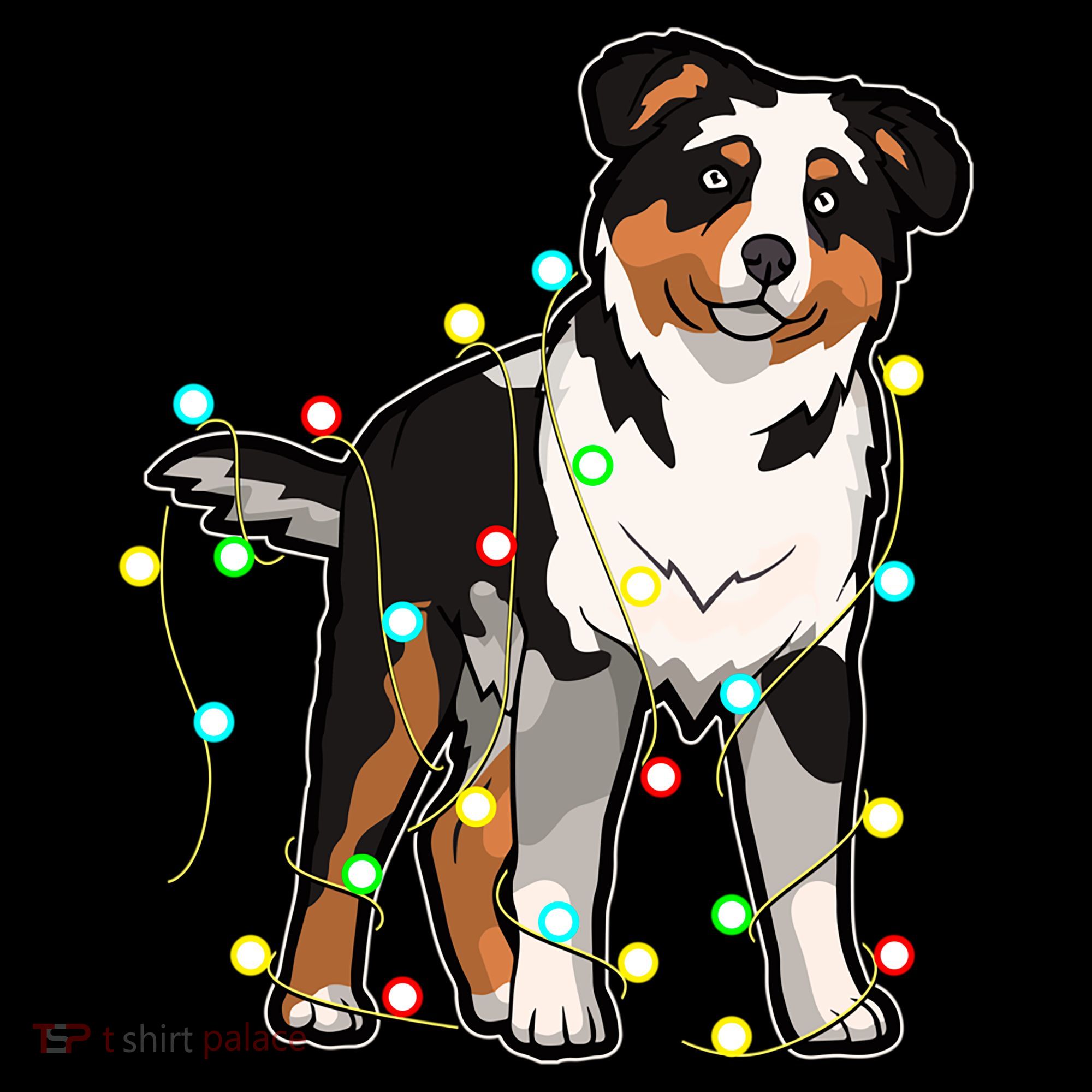 Christmas Lights Australian Shepherd Dog Lover Xmas Gift Cute Gift Coffee Mug