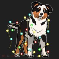 Christmas Lights Australian Shepherd Dog Lover Xmas Gift Cute Gift Beanie thumb 2