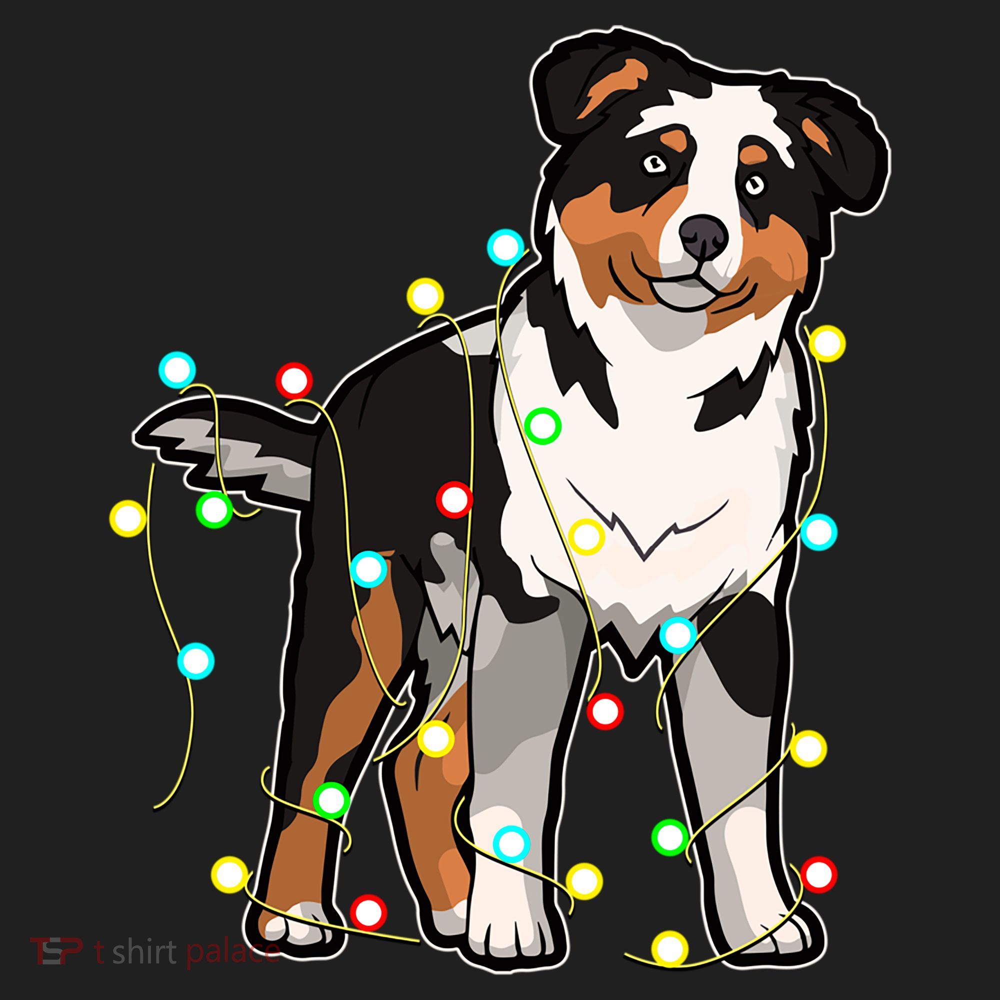 Christmas Lights Australian Shepherd Dog Lover Xmas Gift Cute Gift Beanie