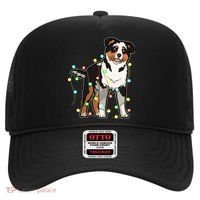 Christmas Lights Australian Shepherd Dog Lover Xmas Gift Cute Gift Hat thumb 0