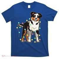 Christmas Lights Australian Shepherd Dog Lover Xmas Gift Cute Gift T-Shirt thumb 0