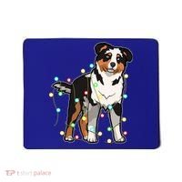 Christmas Lights Australian Shepherd Dog Lover Xmas Gift Cute Gift Mousepad thumb 0