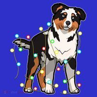 Christmas Lights Australian Shepherd Dog Lover Xmas Gift Cute Gift Mousepad thumb 1