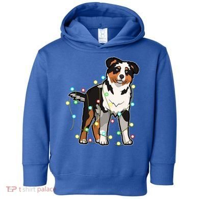 Christmas Lights Australian Shepherd Dog Lover Xmas Gift Cute Gift Toddler Hoodie