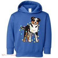Christmas Lights Australian Shepherd Dog Lover Xmas Gift Cute Gift Toddler Hoodie thumb 0