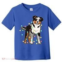Christmas Lights Australian Shepherd Dog Lover Xmas Gift Cute Gift Toddler T-Shirt thumb 0