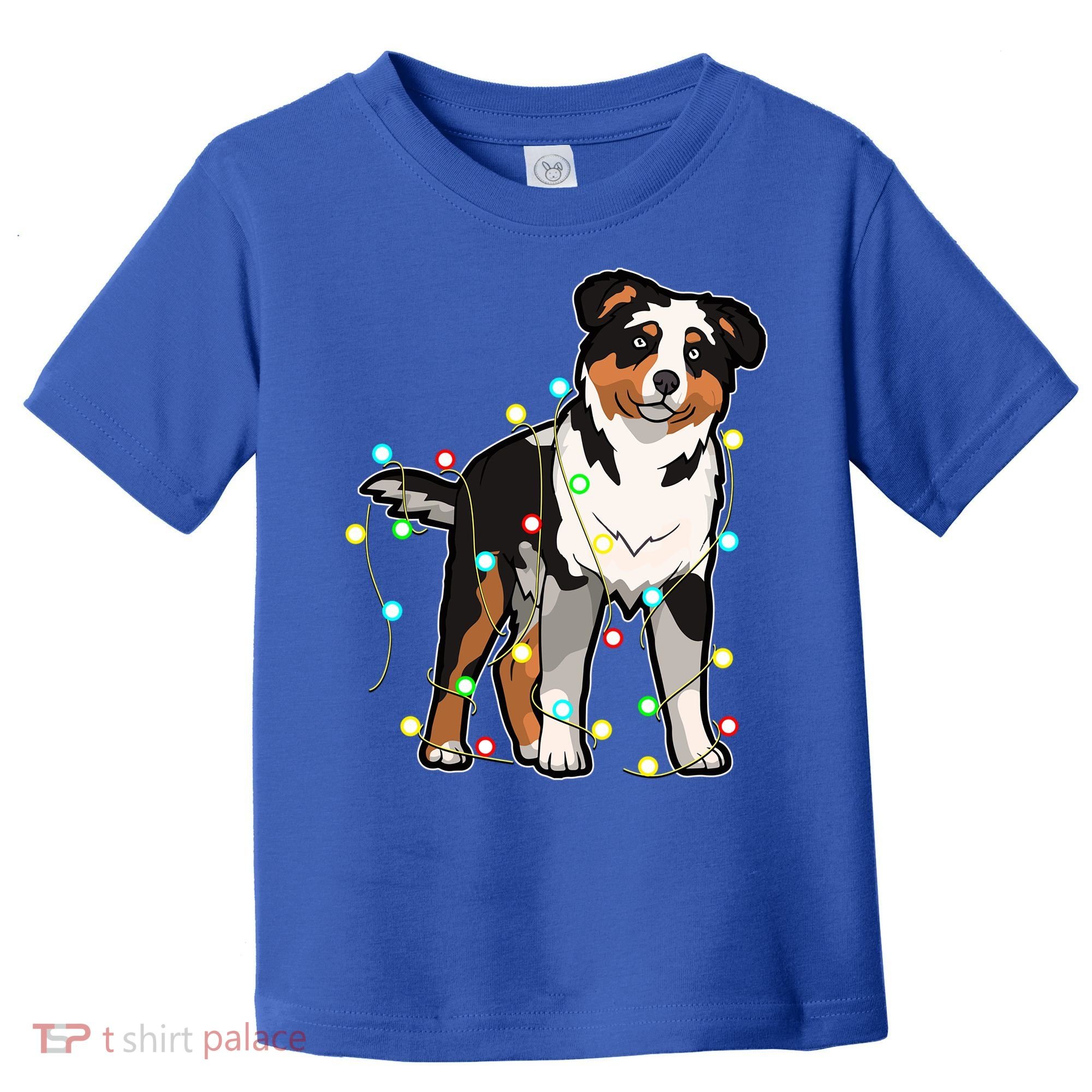Christmas Lights Australian Shepherd Dog Lover Xmas Gift Cute Gift Toddler T-Shirt