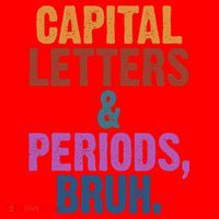 Capital Letters And Periods Bruh Funny School Santa Hat thumb 1