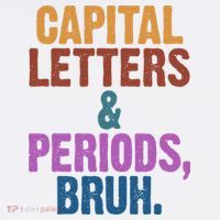 Capital Letters And Periods Bruh Funny School Baby Bodysuit thumb 2