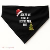 Christmas Look At Me Being All Festive And Shit USA-Made Doggie Bandana thumb 0