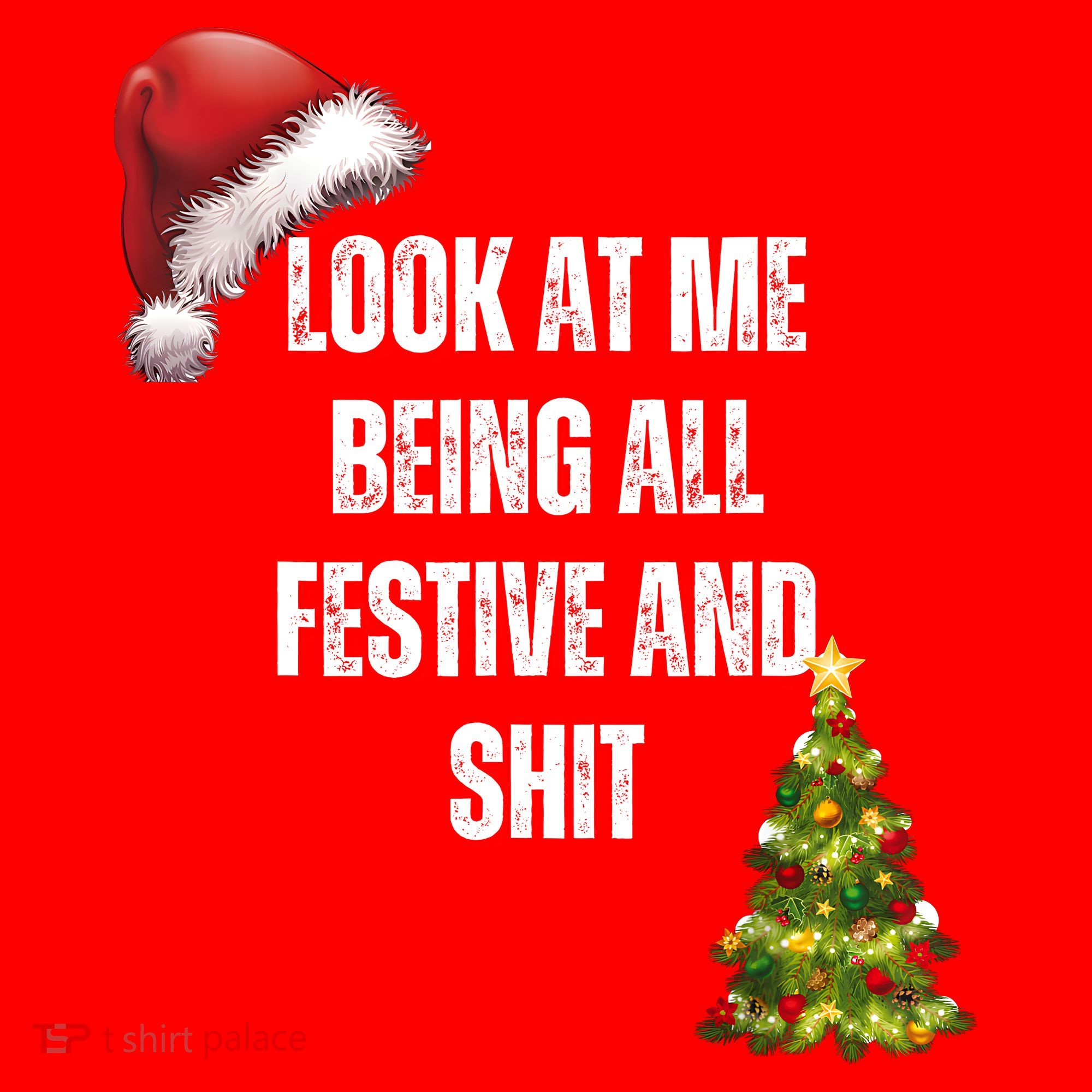 Christmas Look At Me Being All Festive And Shit Santa Hat