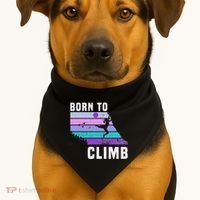 Climb Like A Girl Retro Sunset Rocks Born To Climb USA-Made Doggie Bandana thumb 1