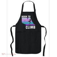 Climb Like A Girl Retro Sunset Rocks Born To Climb Apron thumb 0