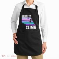 Climb Like A Girl Retro Sunset Rocks Born To Climb Apron thumb 2