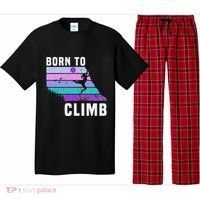 Climb Like A Girl Retro Sunset Rocks Born To Climb Pajama Set thumb 0
