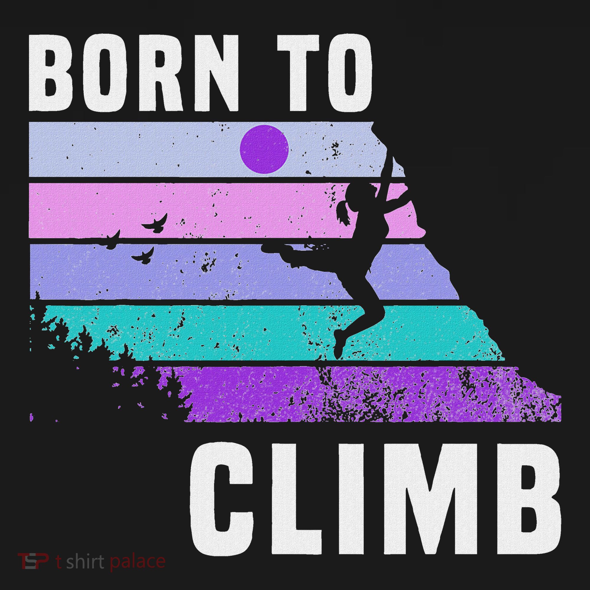 Climb Like A Girl Retro Sunset Rocks Born To Climb Women's Hoodie