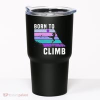 Climb Like A Girl Retro Sunset Rocks Born To Climb Tumbler thumb 0