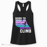 Climb Like A Girl Retro Sunset Rocks Born To Climb Women's Tank Top thumb 0