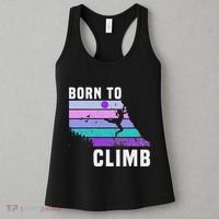 Climb Like A Girl Retro Sunset Rocks Born To Climb Women's Tank Top thumb 3