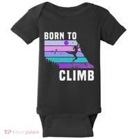 Climb Like A Girl Retro Sunset Rocks Born To Climb Baby Bodysuit thumb 0