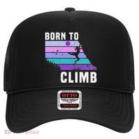 Climb Like A Girl Retro Sunset Rocks Born To Climb Hat thumb 0
