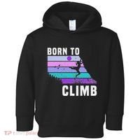 Climb Like A Girl Retro Sunset Rocks Born To Climb Toddler Hoodie thumb 0