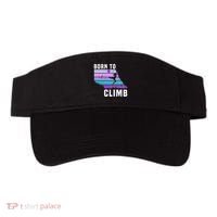 Climb Like A Girl Retro Sunset Rocks Born To Climb Visor thumb 0