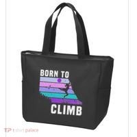 Climb Like A Girl Retro Sunset Rocks Born To Climb Tote Bag thumb 3