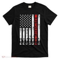 Cool Locksmith Art American Flag Lock Picker T-Shirt thumb 0