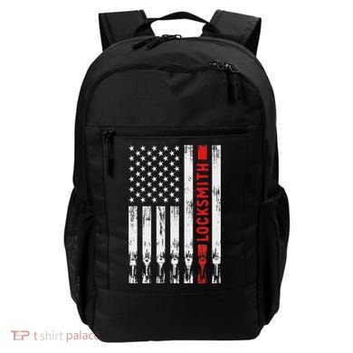 Cool Locksmith Art American Flag Lock Picker Backpack