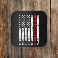Cool Locksmith Art American Flag Lock Picker Coaster thumb 0