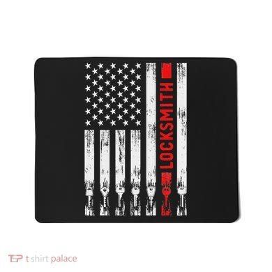 Cool Locksmith Art American Flag Lock Picker Mousepad