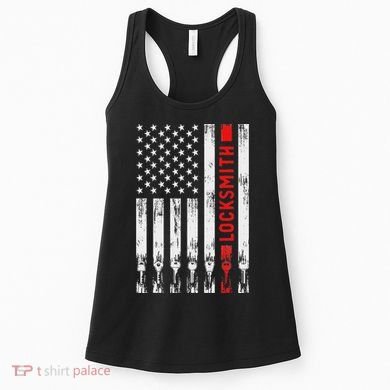 Cool Locksmith Art American Flag Lock Picker Women's Tank Top