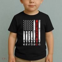 Cool Locksmith Art American Flag Lock Picker Toddler T-Shirt thumb 2