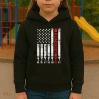 Cool Locksmith Art American Flag Lock Picker Kids Hoodie thumb 3
