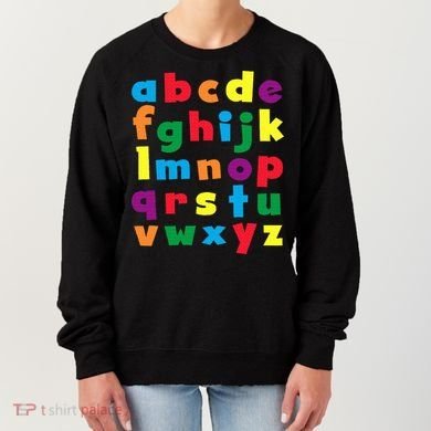 Colorful Letters Alphabet Educational Abcs Women's Sweatshirt