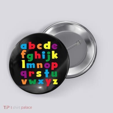 Colorful Letters Alphabet Educational Abcs Button