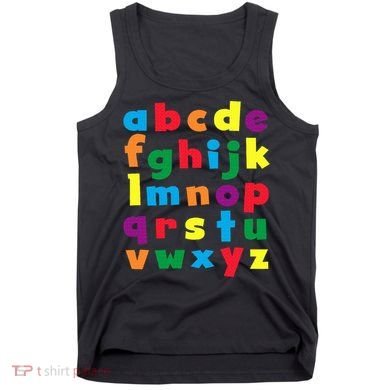 Colorful Letters Alphabet Educational Abcs Tank Top