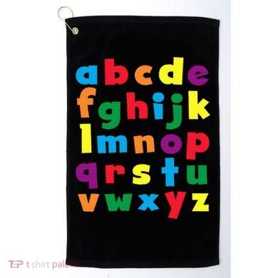 Colorful Letters Alphabet Educational Abcs Golf Towel