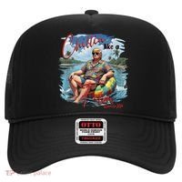 Chillin Like A Felon Retro Summer Pink Funny Trump 2024 Hat thumb 0