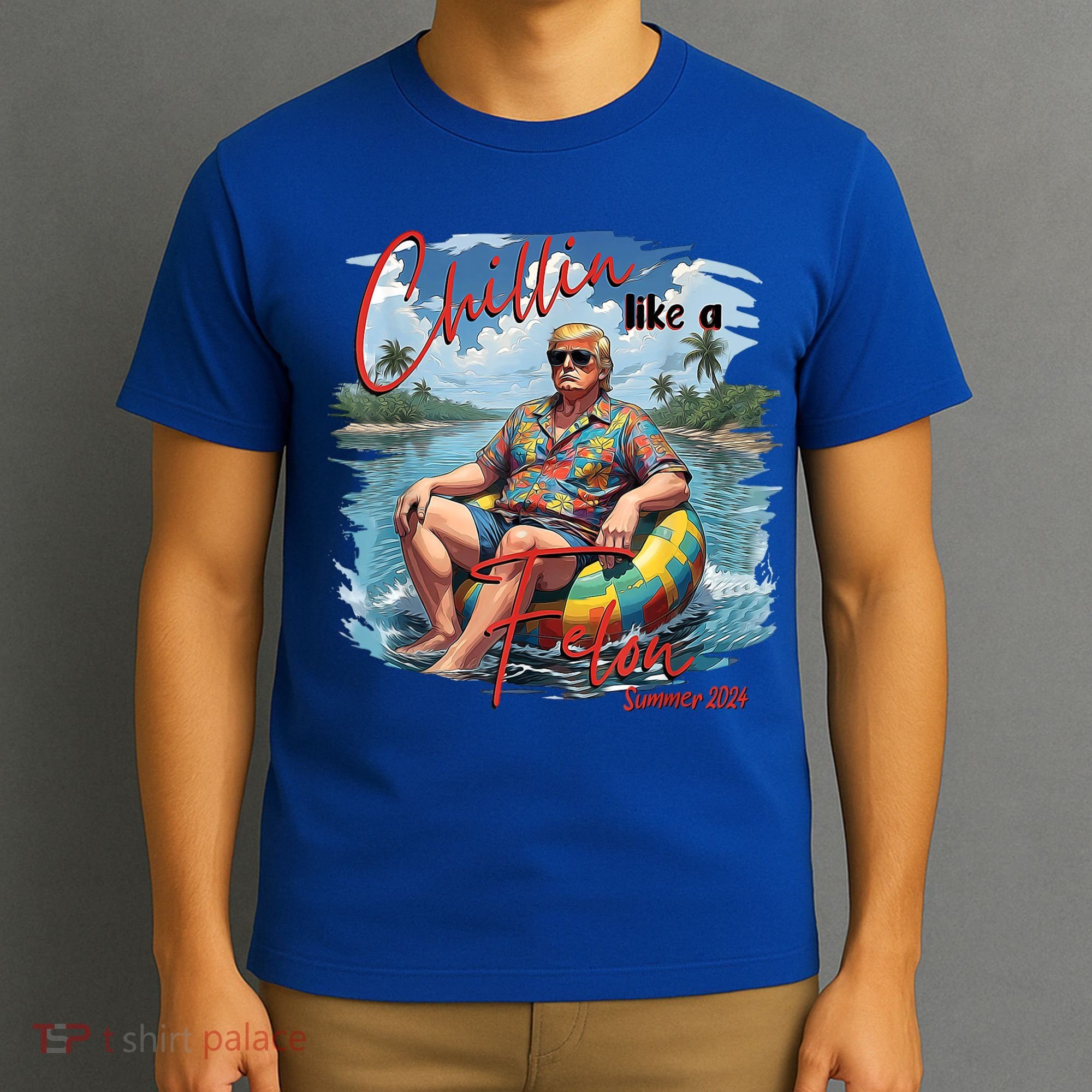 Chillin Like A Felon Retro Summer Pink Funny Trump 2024 T-Shirt