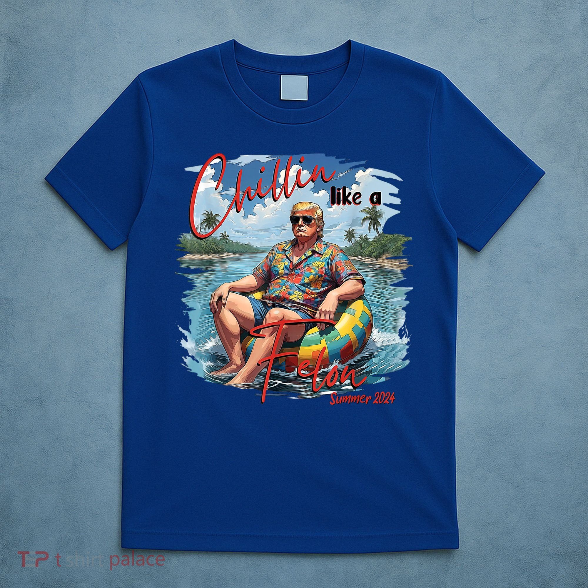 Chillin Like A Felon Retro Summer Pink Funny Trump 2024 T-Shirt