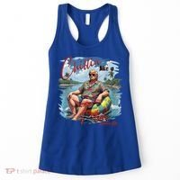 Chillin Like A Felon Retro Summer Pink Funny Trump 2024 Women's Tank Top thumb 0