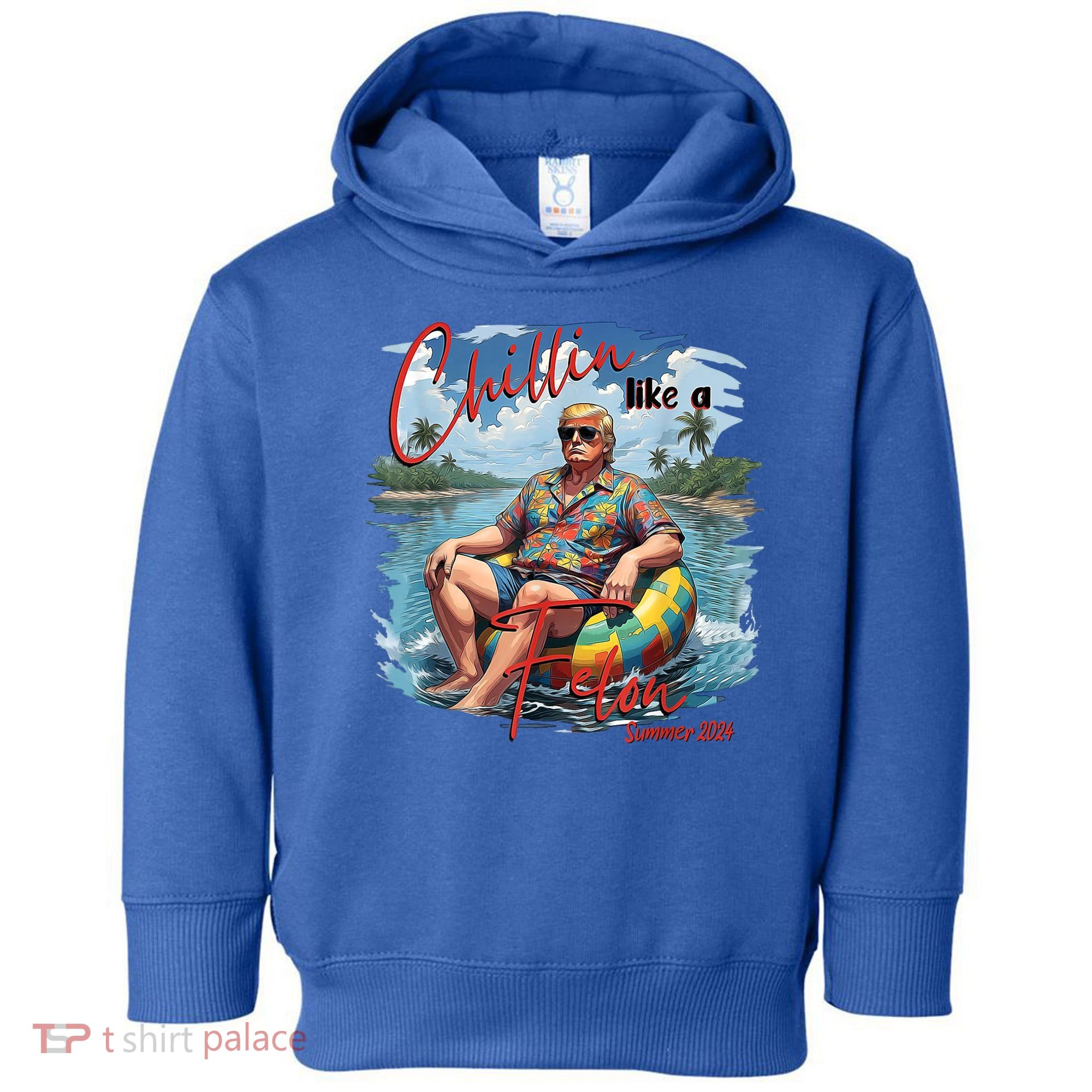 Chillin Like A Felon Retro Summer Pink Funny Trump 2024 Toddler Hoodie