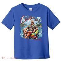 Chillin Like A Felon Retro Summer Pink Funny Trump 2024 Toddler T-Shirt thumb 0