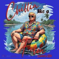 Chillin Like A Felon Retro Summer Pink Funny Trump 2024 Kids Sweatshirt thumb 2