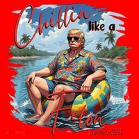 Chillin Like A Felon Retro Summer Pink Funny Trump 2024 Santa Hat thumb 1