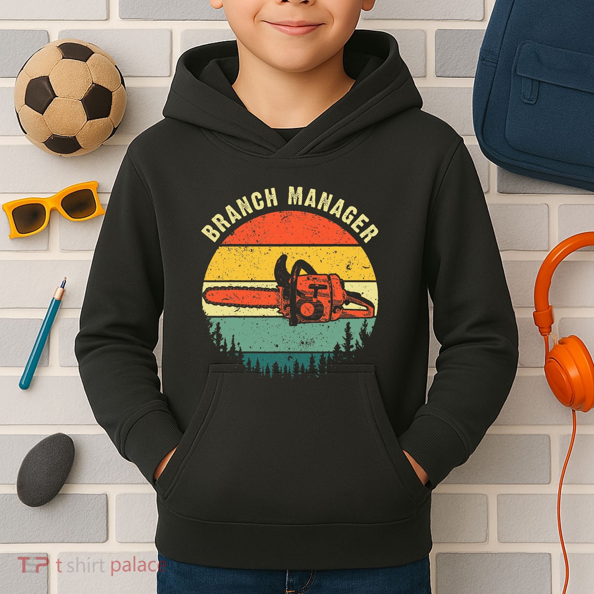 Cool Lumberjack Art Women Arborist Logger Branch Manager Kids Hoodie